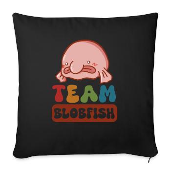 Marine Biologist Deep Sea Fish Blob Fish Ocean - Sofa pillowcase 17,3'' x 17,3'' (45 x 45 cm) - black - Front