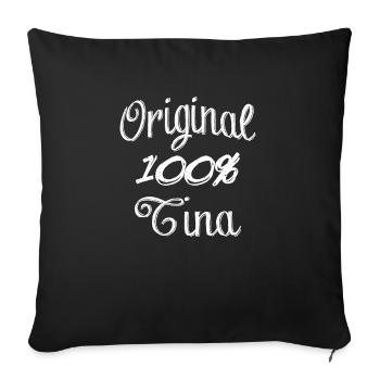 Original 100% Tina - Housse de coussin décorative 45 x 45 cm - noir - Devant