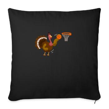 Thanksgiving Day Turkey Basketball Player Coach - Sofa pillowcase 17,3'' x 17,3'' (45 x 45 cm) - black - Front