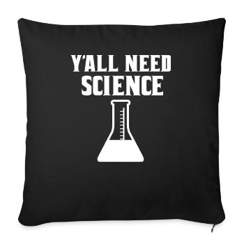 Scientist, physicist, chemist, teacher - Sofa pillowcase 17,3'' x 17,3'' (45 x 45 cm) - black - Front