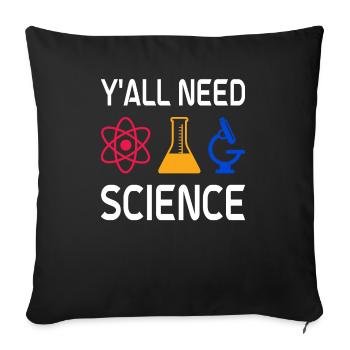 Scientist, physicist, chemist, teacher - Sofa pillowcase 17,3'' x 17,3'' (45 x 45 cm) - black - Front