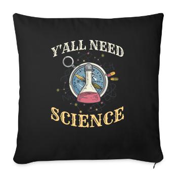 Scientist, physicist, chemist, teacher - Sofa pillowcase 17,3'' x 17,3'' (45 x 45 cm) - black - Front