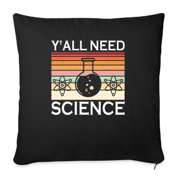 Scientist, physicist, chemist, teacher - Sofa pillowcase 17,3'' x 17,3'' (45 x 45 cm) - black - Front