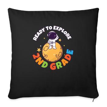 Back To School Day Ready to Explore 2nd Grade - Sofakissenbezug 45 x 45 cm - Schwarz - Vorne