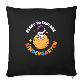 Back To School Day Ready to Explore Kindergarten - Sofakissenbezug 45 x 45 cm - Schwarz - Vorne