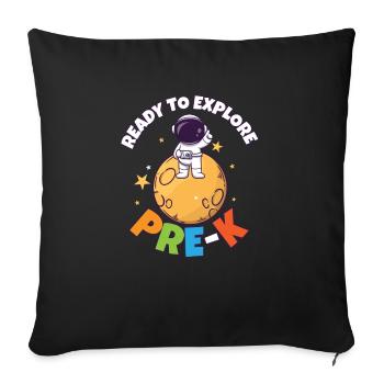 Back To School Day Ready to Explore Pre-K - Sofakissenbezug 45 x 45 cm - Schwarz - Vorne