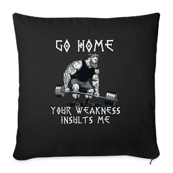Viking Sport Fan Bodybuilding Fitness Viking - Sofa pillowcase 17,3'' x 17,3'' (45 x 45 cm) - black - Front