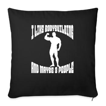 Musculation Athlètes Fitness Sports Sports Fitness - Housse de coussin décorative 45 x 45 cm - noir - Devant