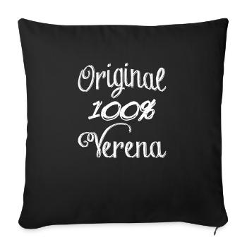 Original 100% Verena - Housse de coussin décorative 45 x 45 cm - noir - Devant