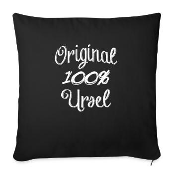 Original 100% Ursel - Housse de coussin décorative 45 x 45 cm - noir - Devant