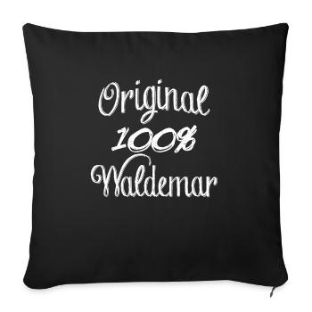 Original 100% Waldemar - Housse de coussin décorative 45 x 45 cm - noir - Devant