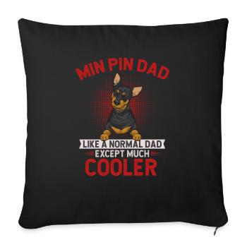 Miniature Pinscher Rehpinscher Min Pin Dog - Sofa pillowcase 17,3'' x 17,3'' (45 x 45 cm) - black - Front