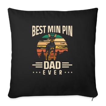 Miniature Pinscher Rehpinscher Min Pin Dog - Sofa pillowcase 17,3'' x 17,3'' (45 x 45 cm) - black - Front
