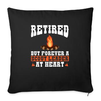 Cub Scout Design Für Einen Pensionierten - Sofa pillowcase 17,3'' x 17,3'' (45 x 45 cm) - black - Front