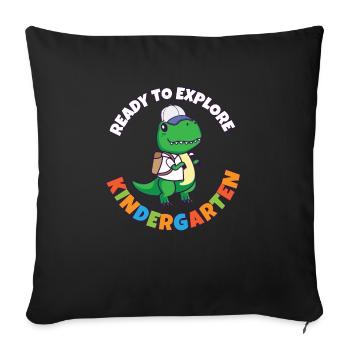 Back To School Day Ready to Explore Kindergarten - Sofakissenbezug 45 x 45 cm - Schwarz - Vorne