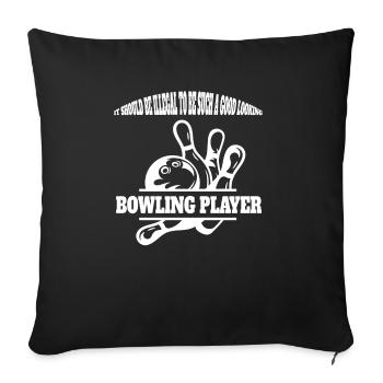Bowler Skittles Club Bowling Skittles Bowling Club - Housse de coussin décorative 45 x 45 cm - noir - Devant