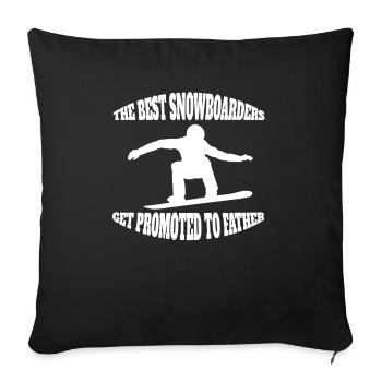 Snowboard Geschenk Snowboardsport Snowboardfahrer - Sofakissenbezug 45 x 45 cm - Schwarz - Vorne