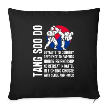 Tang Soo Do Cadeau - Housse de coussin décorative 45 x 45 cm - noir - Devant