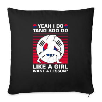 Tang Soo Do Cadeau - Housse de coussin décorative 45 x 45 cm - noir - Devant