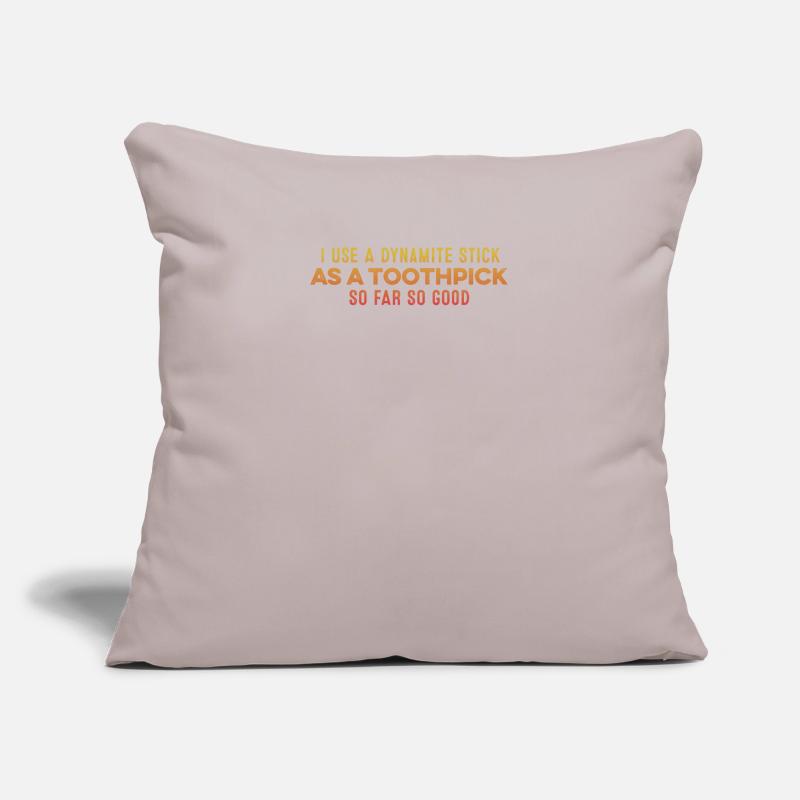 J’utilise un bâton de dynamite comme jeu de mots relaxant pour cure-dent Housse de coussin décorative 45 x 45 cm