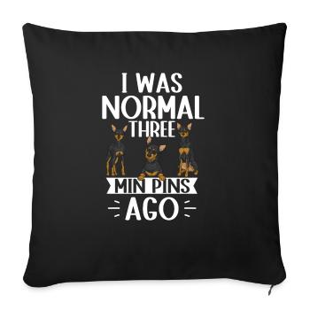 Miniature Pinscher Rehpinscher Min Pin Dog - Sofa pillowcase 17,3'' x 17,3'' (45 x 45 cm) - black - Front
