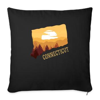 Connecticut - Sofa pillowcase 17,3'' x 17,3'' (45 x 45 cm) - black - Front