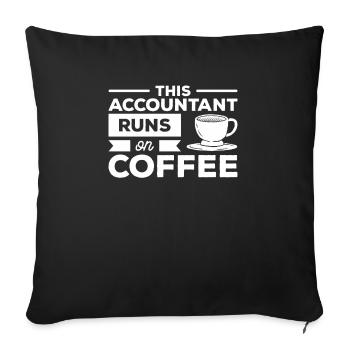 Dieser Buchhalter arbeitet mit Coffee Accounting CPA - Sofakissenbezug 45 x 45 cm - Schwarz - Vorne