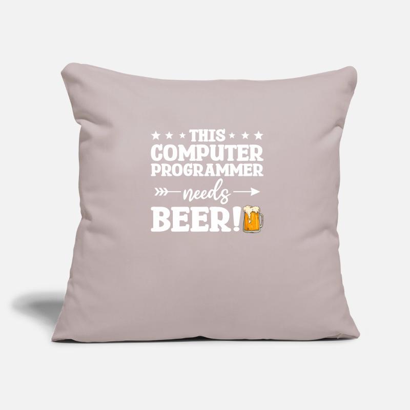 This Computer Programmer Needs Beer Programming Sofa pillowcase 17,3'' x 17,3'' (45 x 45 cm)