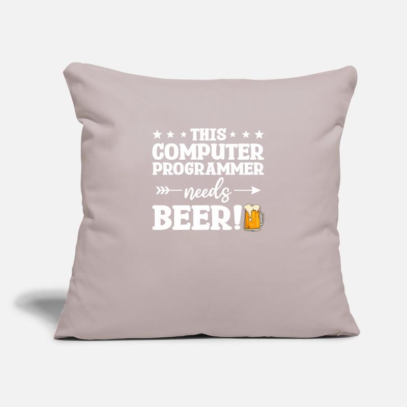 This Computer Programmer Needs Beer Programming Sofa pillowcase 17,3'' x 17,3'' (45 x 45 cm)