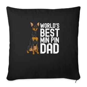 Miniature Pinscher Rehpinscher Min Pin Dog - Sofa pillowcase 17,3'' x 17,3'' (45 x 45 cm) - black - Front