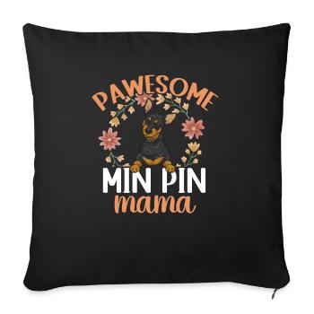 Miniature Pinscher Rehpinscher Min Pin Dog - Sofa pillowcase 17,3'' x 17,3'' (45 x 45 cm) - black - Front