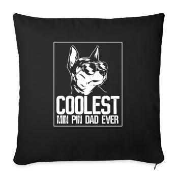 Miniature Pinscher Rehpinscher Min Pin Dog - Sofa pillowcase 17,3'' x 17,3'' (45 x 45 cm) - black - Front