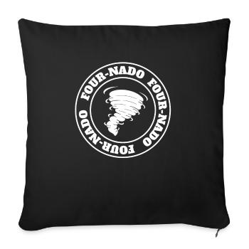 4ème anniversaire Tornade Thème Fournado Four Nado 4 - Housse de coussin décorative 45 x 45 cm - noir - Devant