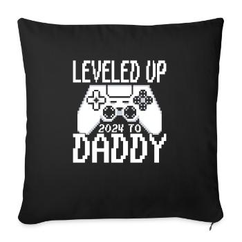 Pregnancy 2024 - Father-to-be - Daddy - Sofa pillowcase 17,3'' x 17,3'' (45 x 45 cm) - black - Front