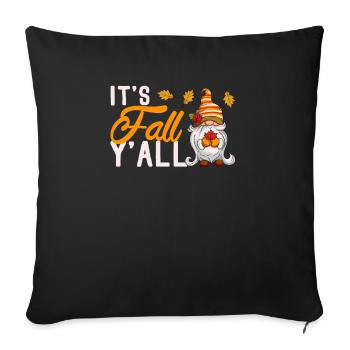 It's autumn her all gnome pumpkin Halloween harvest - Sofa pillowcase 17,3'' x 17,3'' (45 x 45 cm) - black - Front