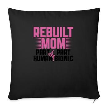 Bionische Hüftmutter Design Für Eine Mutter Mit - Housse de coussin décorative 45 x 45 cm - noir - Devant