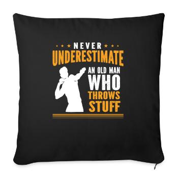 Shot Put Throwing Athletics - Sofa pillowcase 17,3'' x 17,3'' (45 x 45 cm) - black - Front