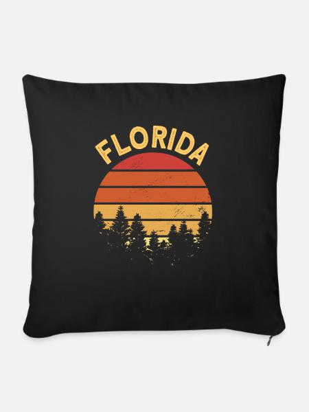 florida - Sofakissenbezug 45 x 45 cm - Schwarz