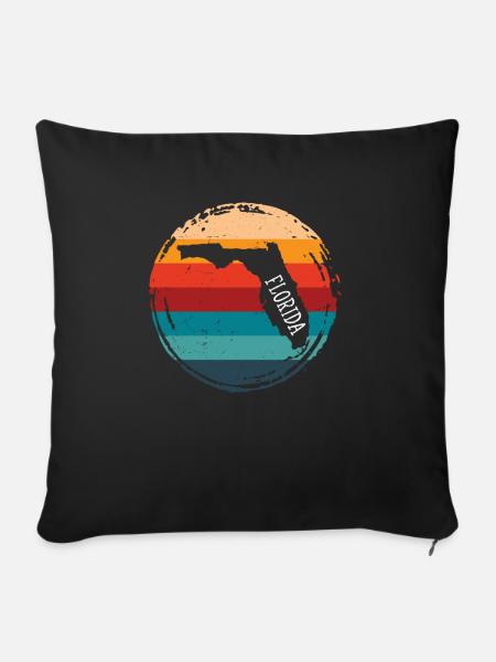 florida - Sofakissenbezug 45 x 45 cm - Schwarz