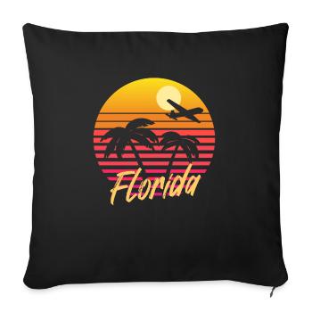 Florida - Sofa pillowcase 17,3'' x 17,3'' (45 x 45 cm) - black - Front