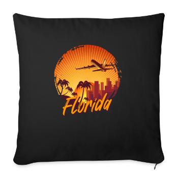 Florida - Sofa pillowcase 17,3'' x 17,3'' (45 x 45 cm) - black - Front