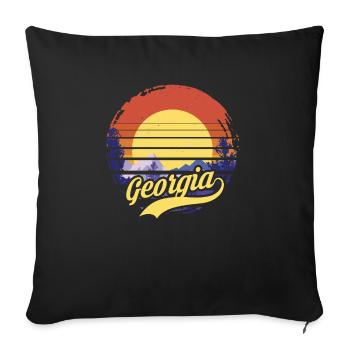 Géorgie - Housse de coussin décorative 45 x 45 cm - noir - Devant