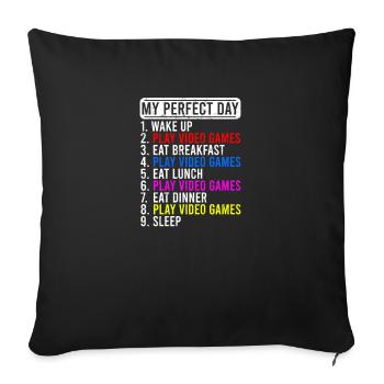 DUDE, DID YOU EAT THE LAST UNICORN? NO! - - Sofa pillowcase 17,3'' x 17,3'' (45 x 45 cm) - black - Front