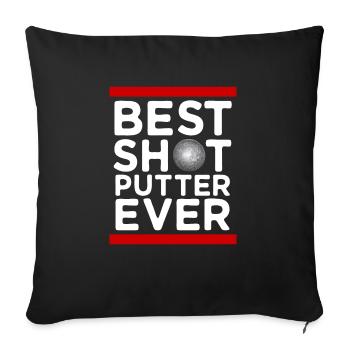 Shot Put Throwing Athletics - Sofa pillowcase 17,3'' x 17,3'' (45 x 45 cm) - black - Front