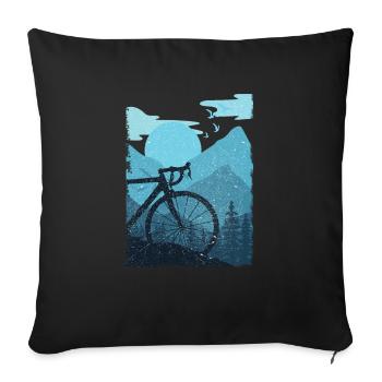 Cyclisme Nature - Housse de coussin décorative 45 x 45 cm - noir - Devant