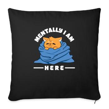 Spirituellement, je suis ici - Housse de coussin décorative 45 x 45 cm - noir - Devant