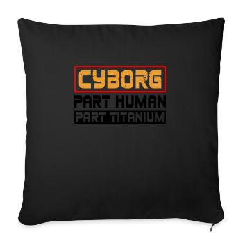 Umgebautes Hüftdesign Nach Einer Hüftoperation - Housse de coussin décorative 45 x 45 cm - noir - Devant