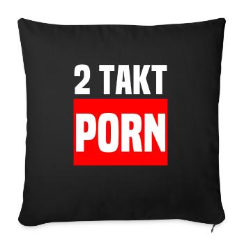 2 Takt Porn - Sofakissenbezug 45 x 45 cm - Schwarz - Vorne