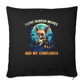 Chihuahua Halloween Puppy Trick Or Treat Dog Lover - Housse de coussin décorative 45 x 45 cm - noir - Devant