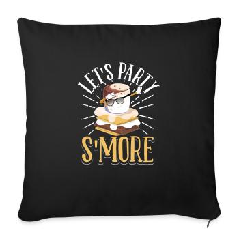 Let's Party Smore Campfire Dabbing Marshmallow Cam - Sofa pillowcase 17,3'' x 17,3'' (45 x 45 cm) - black - Front